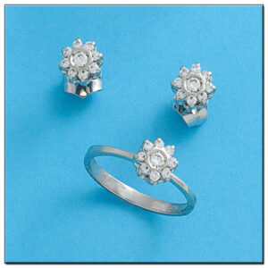 Sortija oro blanco 18kl diamantes