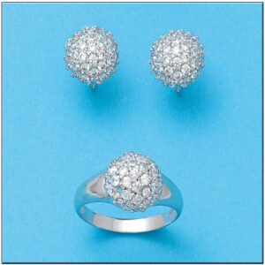 Pendientes oro blanco 18kl diamantes