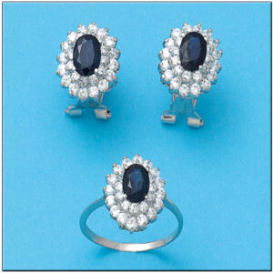 Pendientes oro blanco 18kl diamantes