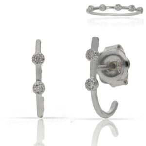 Pendientes oro blanco 18kl diamantes
