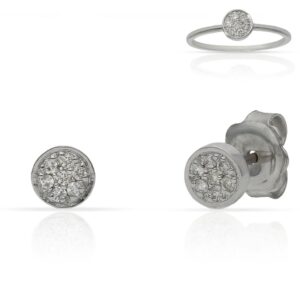 Pendientes oro blanco 18kl diamantes