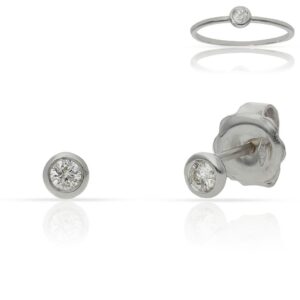 Pendientes oro blanco 18kl diamantes