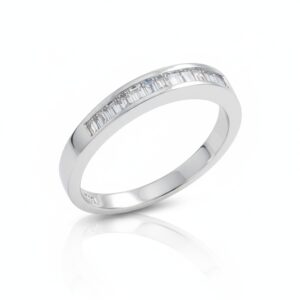 Sortija oro blanco 18kl diamantes - stock