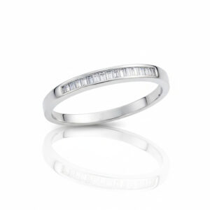 Sortija oro blanco 18kl diamantes - stock