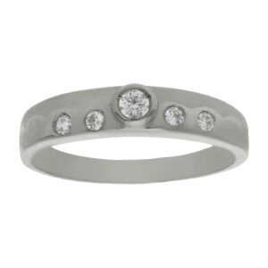 Sortija oro blanco 18kl diamantes