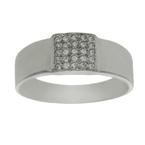 Sortija oro blanco 18kl diamantes