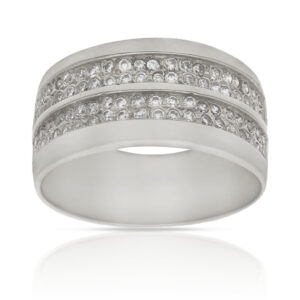 Sortija oro blanco 18kl diamantes - stock
