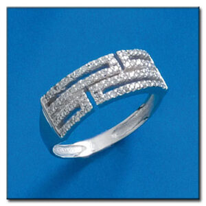 Sortija oro blanco 18kl diamantes