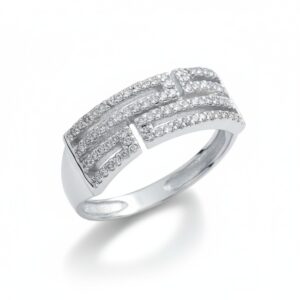 Sortija oro blanco 18kl diamantes - stock