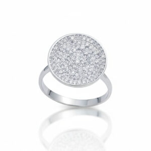 Sortija oro blanco 18kl diamantes - stock