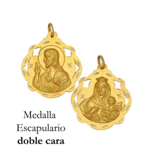 Medalla oro 18kl escapulario - 20x23mm