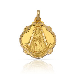 Medalla oro 18kl v. del rocio- 16x19mm