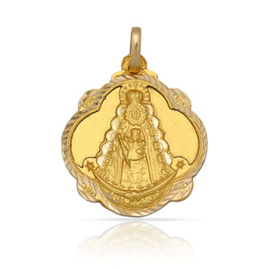 Medalla oro 18kl v. del rocio- 20x23mm