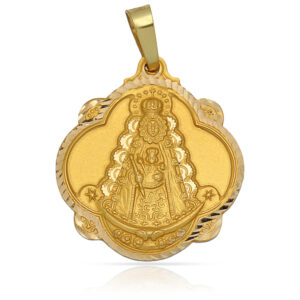 Medalla oro 18kl v. del rocio- 30x33mm