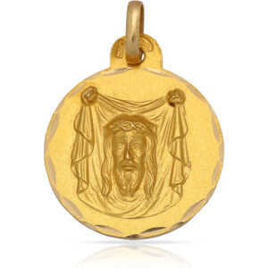 Medalla oro 18kl santa faz - 17mm