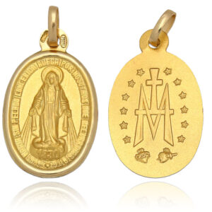 Medalla oro 18 kl v. milagrosa - 18x29mm