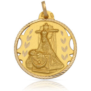 Medalla oro 18kl v. de las angustias - 26mm
