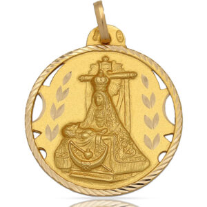 Medalla oro 18kl v. de las angustias - 30mm