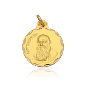 Medalla oro 18kl fray leopoldo de 15mm