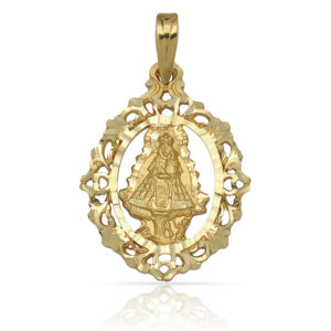 Medalla oro 18kl v. de cortes - 21x29mm