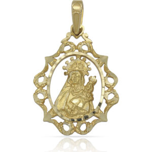 Medalla oro 18kl santa ana - 23x32mm
