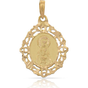 Medalla oro 18kl v. de belen - 22x29mm