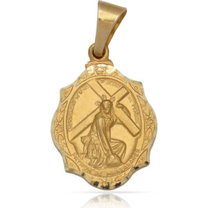 Medalla oro 18kl cristo del perdon-18x26mm