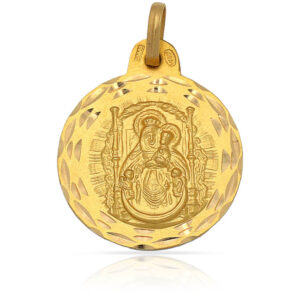 Medalla oro 18kl v. del pino - 19mm