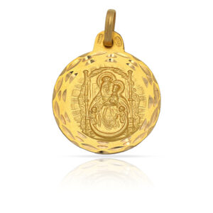 Medalla oro 18kl v. del pino - 17mm