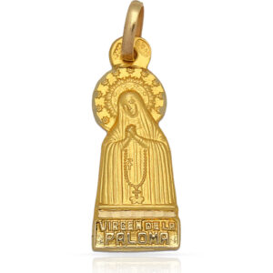 Medalla oro 18kl v. de la paloma -12x29mm