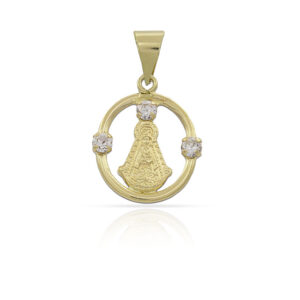 Medalla oro 18kl v. del rocio- 14x17mm
