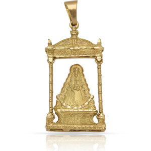 Medalla oro 18kl v. del rocio con palio