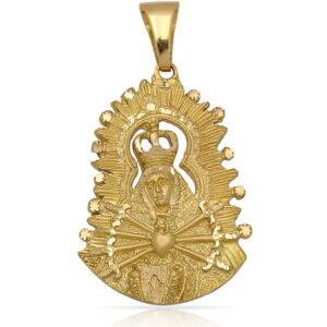 Medalla oro 18kl v. de los dolores - 23x34mm