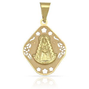 Medalla oro 18kl v. del rocio - 17x22mm
