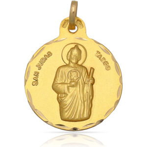 Medalla oro 18kl san judas tadeo - 21mm