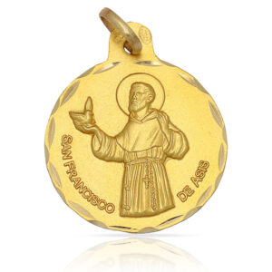 Medalla oro 18kl san francisco de asis