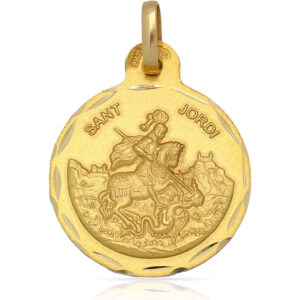 Medalla oro 18kl san jordi- 21mm