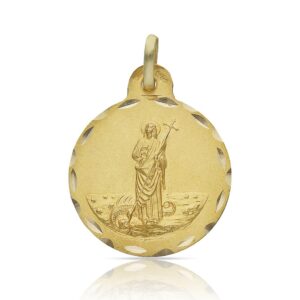 Medalla oro 18kl santa marta - 21mm