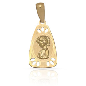 Medalla oro 18kl virgen niña - 10x18mm