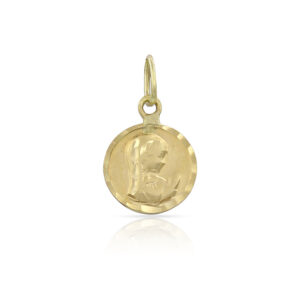 Medalla oro 18kl lenteja virgen niña - 8mm