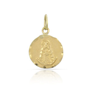 Medalla oro 18kl lenteja v. rocio - 10mm