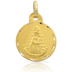 Medalla oro 18kl v. del rocio - 16mm