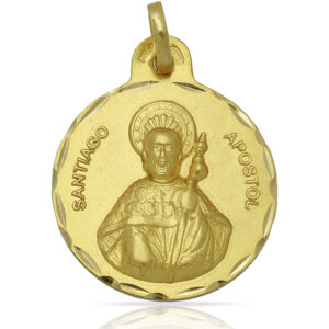 Medalla oro 18kl santiago apostol - 21mm