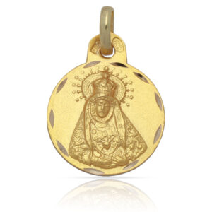 Medalla virgen de los dolores oro 18kl - 17mm