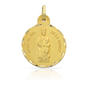 Medalla oro 18kl v. de la merce - 17mm
