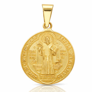 Medalla oro 18kl san benito - 17mm