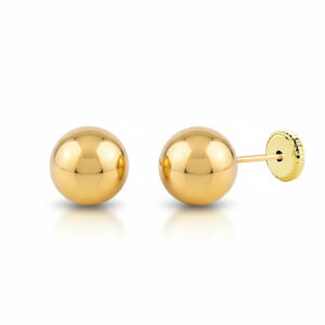 Pendientes oro 18kl bola - 8mm