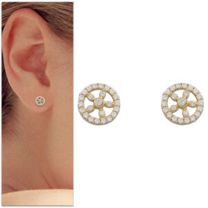 Pendientes oro 18kl circonitas