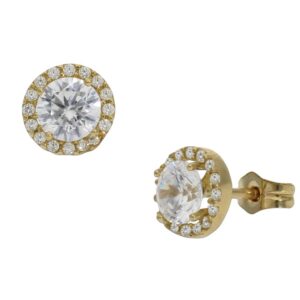 Pendientes oro 18kl circonitas