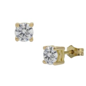 Pendientes oro 18kl circonitas - 5.50mm